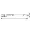 TRACON 132-12 - PA12 kábelkötegelő, UV-álló, fekete 132×9mm, D=4-27mm, PA12