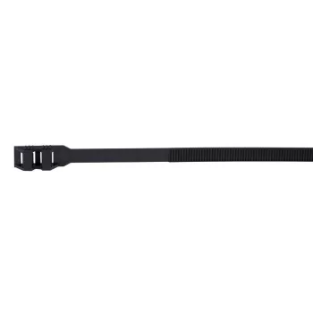   TRACON 180-12 - PA12 kábelkötegelő, UV-álló, fekete 180×9mm, D=5-45mm, PA12