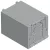 TRACON AA-KETO-00-1/66 - Érintésvédelmi burkolat alsó/felső kábelbevezetéshez 1P 00, 1P, L=66 mm