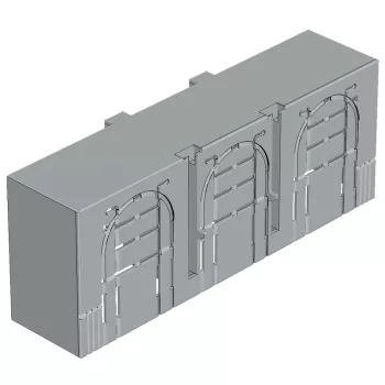   TRACON AA-KETO-00-3/66 - Érintésvédelmi burkolat alsó/felső kábelbevezetéshez 3P 00, 3P, L=66 mm