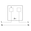 TRACON ACAM96-75 - Analóg váltakozó áramú ampermérő közvetlen méréshez 96×96mm, 75A AC