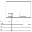 TRACON ACAMD-72-50 - Digitális váltakozó áramú ampermérő közvetlen méréshez 72×72mm, 50A AC