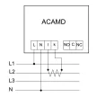 TRACON ACAMD-P-96 - Digitális ampermérő áramváltós méréshez relékimenettel 96×96mm, 5A AC