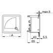 TRACON ACVM48-30 - Analóg váltakozó áramú voltmérő 48×48mm, 30V AC