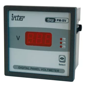   TRACON ACVMD-K-72-500 - Digitális 3 fázisú váltakozó áramú voltmérő, direkt 72×72mm, 500V AC
