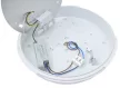 TRACON ADAM12W - Falon kívüli védett LED világítótest, áll. színhőmérséklet 230 VAC, 12 W, 1200 lm, 3000/4000/6500 K, IP54,D=320mm,EEI=E