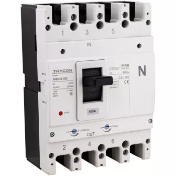   TRACON AKMN3-400 - Kompakt megszakító 4P,400A,Ir=(0,8-1,0)In,400/415V, 50/60Hz, Icu=50kA, Ics=35kA