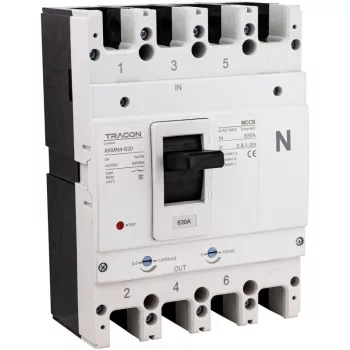   TRACON AKMN4-630 - Kompakt megszakító 4P,630A,Ir=(0,8-1,0)In,400/415V, 50/60Hz, Icu=50kA, Ics=35kA