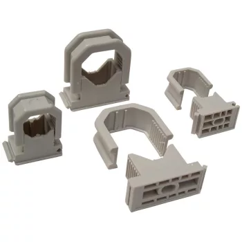   TRACON BCSV-3 - Kábel- és csőrögzítő, sorolható, szürke d=10-18mm, PA6.6