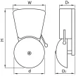 TRACON BELL8 - Iskolai csengő 8 V, 50 Hz, 0,55 A, 85 dB