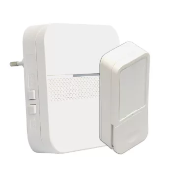   TRACON BELLW5-1V1 - Vezeték nélküli csengő (kinetikus) 230 VAC; IP44; 100 m; 16 music; 82 dB
