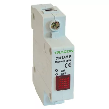   TRACON C60-LAM-P-L - Sorolható ledes jelzőlámpa, piros 230V, 0,6 W