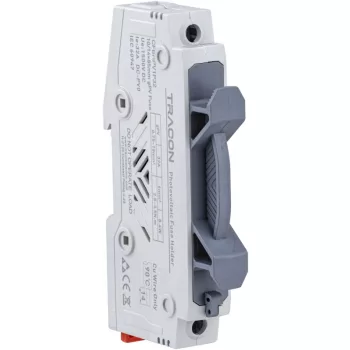   TRACON CFBHPV1P32 - Szakaszolókapcsoló-biztosító hengeres bizt.hoz, PV 32A, 10×85, Un=1500VDC, DC-PV0, 20 kA, IP20, 1P