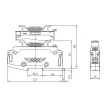 TRACON CFBHPV1P32 - Szakaszolókapcsoló-biztosító hengeres bizt.hoz, PV 32A, 10×85, Un=1500VDC, DC-PV0, 20 kA, IP20, 1P