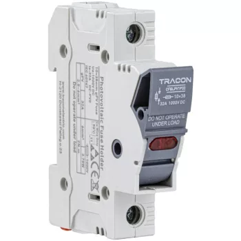   TRACON CFBL1P32 - Szakaszolókapcsoló-biztosító hengeres bizt.hoz, maszkolható 32A, 10x38mm, Un=400V/690V, 1P, LED
