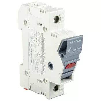   TRACON CFBL1P50 - Szakaszolókapcsoló-biztosító hengeres bizt.hoz, maszkolható 50A, 14x51mm, Un=400V/690V, 1P, LED