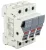TRACON CFBL3P32 - Szakaszolókapcsoló-biztosító hengeres bizt.hoz, maszkolható 32A, 10x38mm, Un=400V/690V, AC22B, 3P, LED