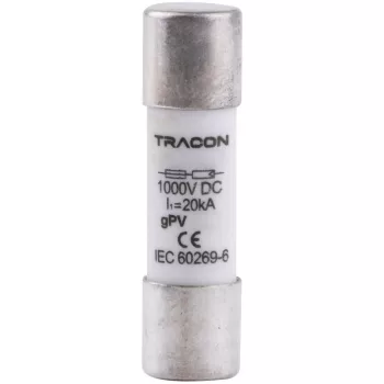   TRACON CFPV-10X38-2 - Hengeres biztosító PV gPV, 2A,1000VDC,35kA,10x38