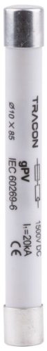 TRACON CFPV-10X85-2 - Hengeres biztosító PV gPV, 2A,1500VDC,35kA,10x85