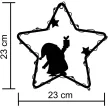 TRACON CHRHS10WW - LED karácsonyi ablakdísz,télapó,csillag,elemes (X23012) Timer 6+18h,10LED, 3000K, 2xAA