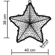 TRACON CHRHS20WW - LED karácsonyi csillag,arany,fém,elemes (X23011) Timer 6+18h, 20LED, 3000K, 2xAA