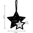TRACON CHRHS7WW - LED karácsonyi csillag,fa,elemes (X23005) Timer 6+18h, 7LED, 3000K, 2xAAA