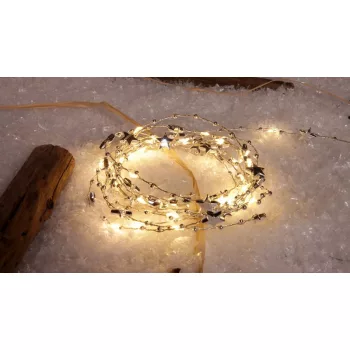   TRACON CHRM30WW - LED karácsonyi lánc,csillag,elemes (X23018) Timer 6+18h,30LED, 3000K, 3xAA
