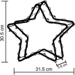 TRACON CHRS80WW - LED karácsonyi sziporkázó csillag (X23017) 230VAC, 80LED,3.6W,3000K
