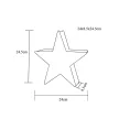 TRACON CHRSTG20SWW - LED karácsonyi csillag, ezüst,fém, elemes (X22035) Timer 6+18h, 20LED, 3000K, 2xAA
