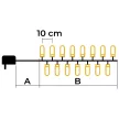 TRACON CHRSTOSC100WW - Karácsonyi sziporkázó fényfüzér, kültéri/beltéri (X22008) 230VAC, 2+10M, 100LED, 3,6W, 2600-2700K, IP44