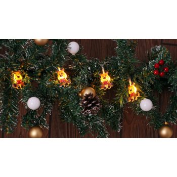   TRACON CHRSTRDA10WW - LED karácsonyi lánc, szarvas,elemes (X22068) Timer 6+18h,10LED, 3000K, 2xAA