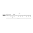 TRACON CHRSTSFBW10WW - LED karácsonyi lánc, gömb, hópehely, fehér, elemes (X22064) Timer 6+18h,10LED, 3000K, 2xAA