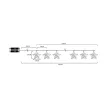 TRACON CHRSTSTA10WW - LED karácsonyi lánc, csillag,fém, elemes (X22059) Timer 6+18h,10LED, 3000K, 2xAA