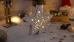 TRACON CHRSTWDS6WW - LED karácsonyi csillag, fa, elemes (X22040) Timer 6+18h, 6LED, 3000K, 2xAAA