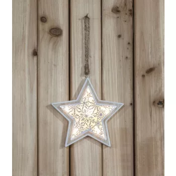   TRACON CHRSTWW5WW - LED karácsonyi csillag, fa, elemes (X22093) Timer 6+18h,5LED, 3000K, 2xAA