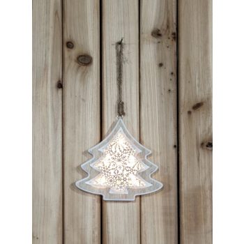   TRACON CHRTRWW5WW - LED karácsonyi fenyő, fa, elemes (X22094) Timer 6+18h,5LED, 3000K, 2xAA