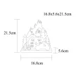 TRACON CHRWHC10WW - LED karácsonyi tájkép, fa, elemes (X22087) Timer 6+18h,10LED, 3000K, 2xAA