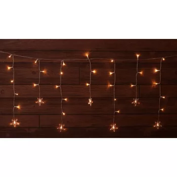   TRACON CHRWS40WW - LED karácsonyi ablakdísz,csillag,elemes (X23009) Timer 6+18h, 40LED, 3000K, 3xAA