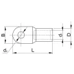 TRACON CL1.5-5 - Szigeteletlen szemes csősaru, ónozott elektrolitréz 1,5mm2, M5, (d1=1,9mm, d2=5,3mm)