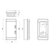 TRACON CMB1 - 1F Fogyasztásmérő szekrény, almérőhöz 1×5mod+100×80, H×W×D=350×170×100mm, IP65, IK10