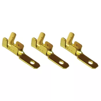   TRACON CS3 - Szigeteletlen rátolható csatlakozó csap, sárgaréz 2,8×0,5mm, 0,5-1mm2