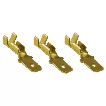   TRACON CS5 - Szigeteletlen rátolható csatlakozó csap, sárgaréz 4,8×0,5mm, 0,5-1mm2