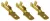 TRACON CS6 - Szigeteletlen rátolható csatlakozó csap, sárgaréz 6,3×0,8mm, 0,75-1,5mm2