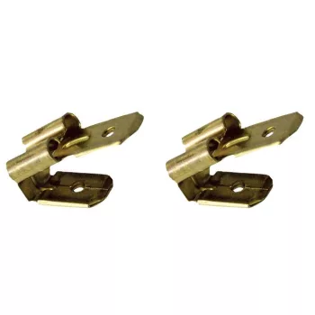   TRACON CSEL - Szigeteletlen rátolható csatlakozó csap+hüvely, sárgaréz 6,3×0,8mm, 1-2,5mm2