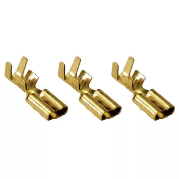   TRACON CSH6 - Szigeteletlen rátolható csatlakozó hüvely, sárgaréz 6,3×0,8mm, 1-2,5mm2