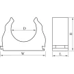 TRACON CSS-20 - Csőrögzítő, sorolható klipsz D=20mm, PP