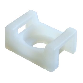   TRACON CSTALP-3 - Csavarozható, 2oldalt fűzhető kábelkötegelő talp, natúr 12.8×7mm, d=3.3mm, PA6.6