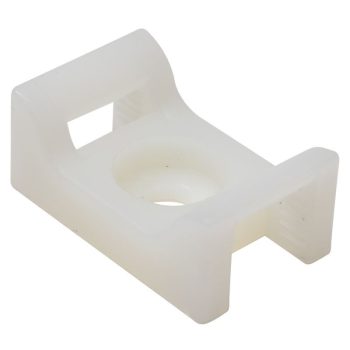   TRACON CSTALP-5 - Csavarozható, 2oldalt fűzhetőkábelkötegelő talp, natúr 22×15mm, d=4,4mm, PA6.6