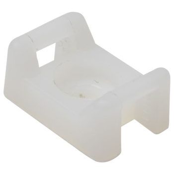   TRACON CSTALP-6 - Csavarozható, 2oldalt fűzhetőkábelkötegelő talp, natúr 26×16mm, d=5mm, PA6.6