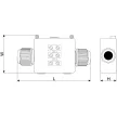 TRACON CSTBOX - Kábeltoldó doboz 3×2,5 mm2, IP68, PA6.6